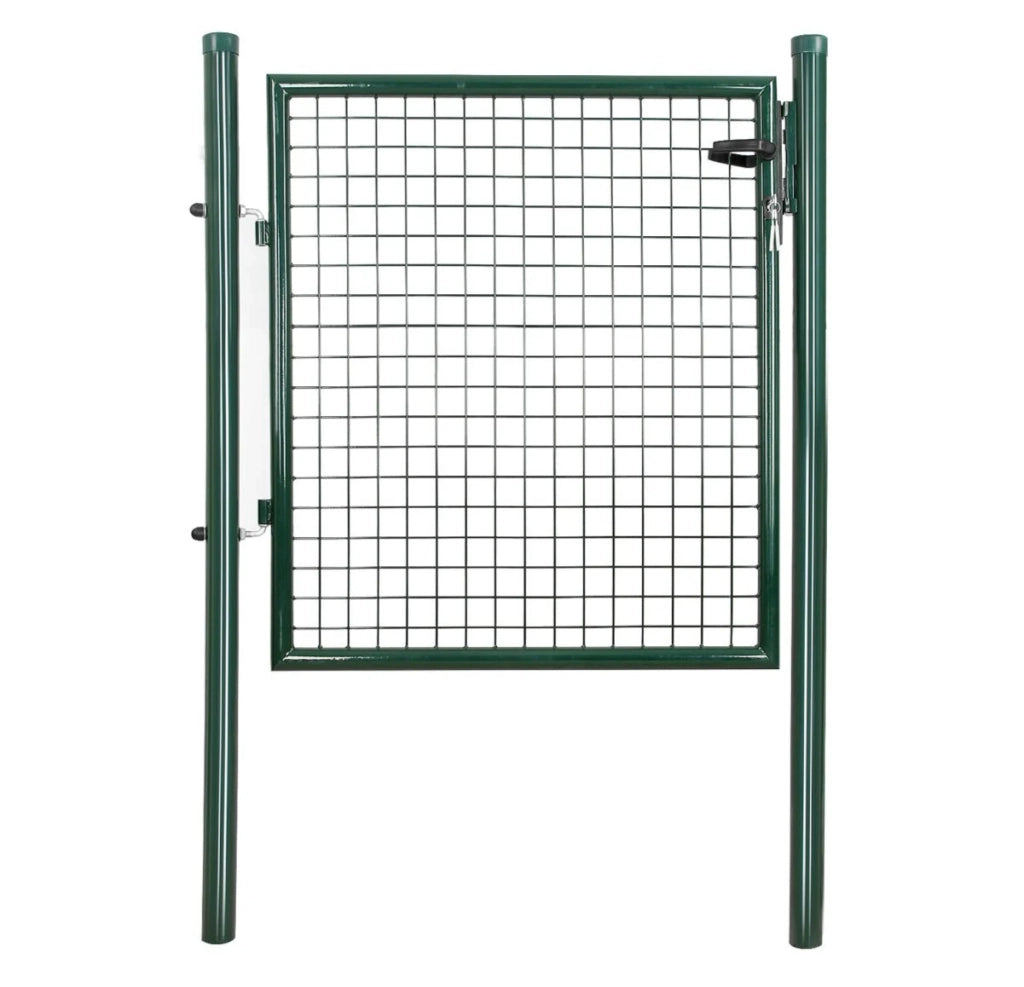 Kit completo cancello in rete per orto in acciaio zincato 106 x 6 x 150 cm con serratura 12_0001946