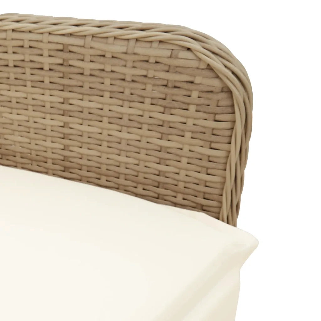 Set Bistrò da Giardino 7 pz con Cuscini in Polyrattan Marrone 3277213