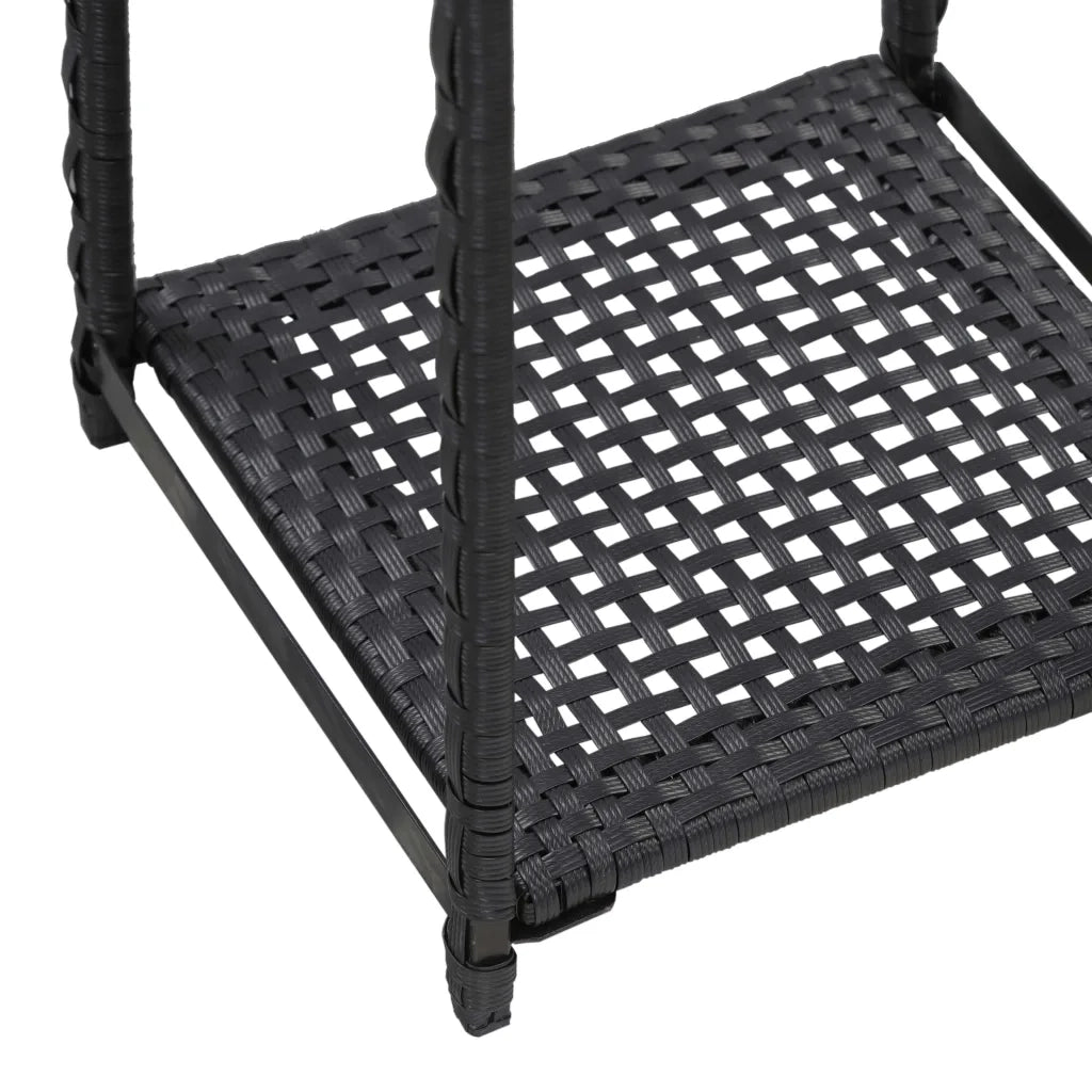 Scaffale Nero 30x30x90 cm in Polyrattan 46973