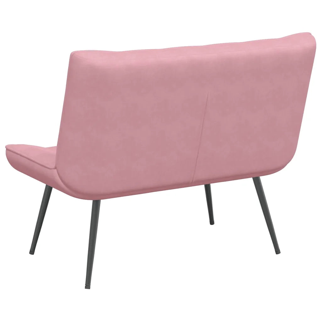Panca-Sgabello Rosa 110x74x84 cm in Velluto
