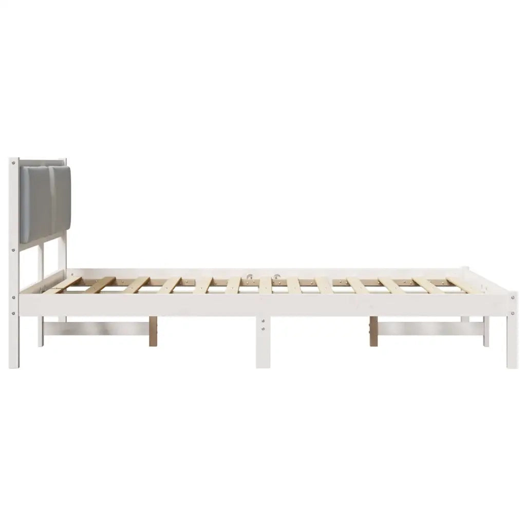 Struttura del letto-Giroletto Grigio chiaro 160 x 200 cm Pino massello 784080