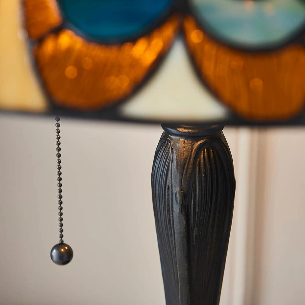 Lampada da tavolo Tiffany Hector vetro 2xE27 dimmer