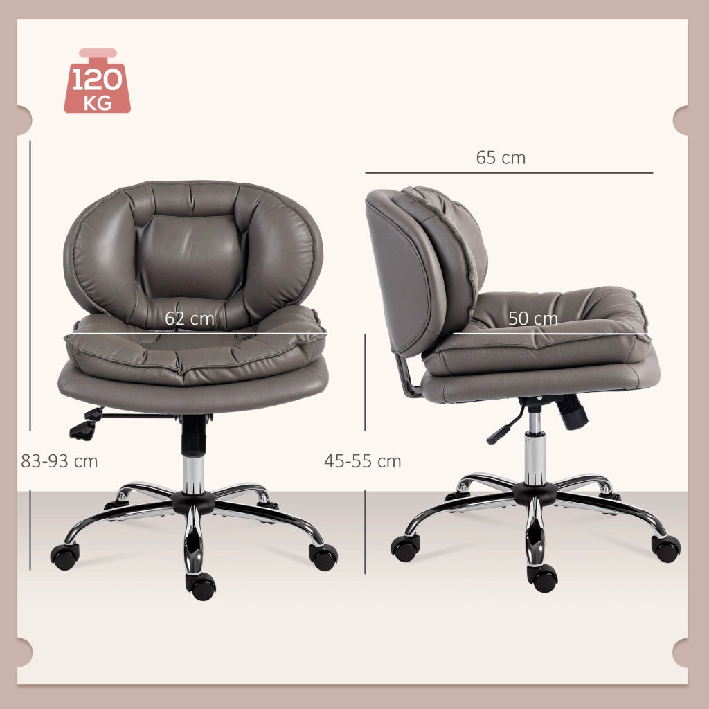 Sedia da Ufficio con Schienale Imbottito e Altezza Ajustable ¨C Zephmum ¨C Grigio