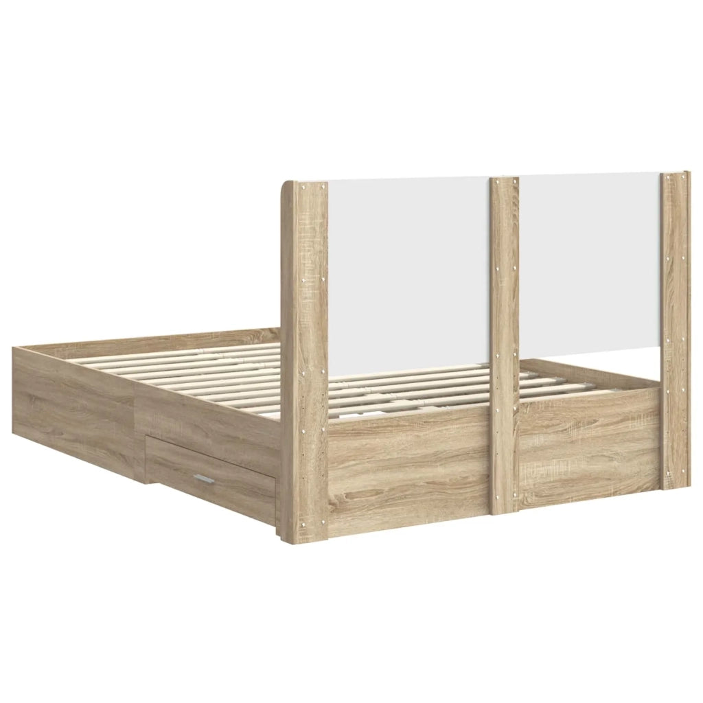 Struttura del letto con stoccaggio e testata Rovere Sonoma 3414127