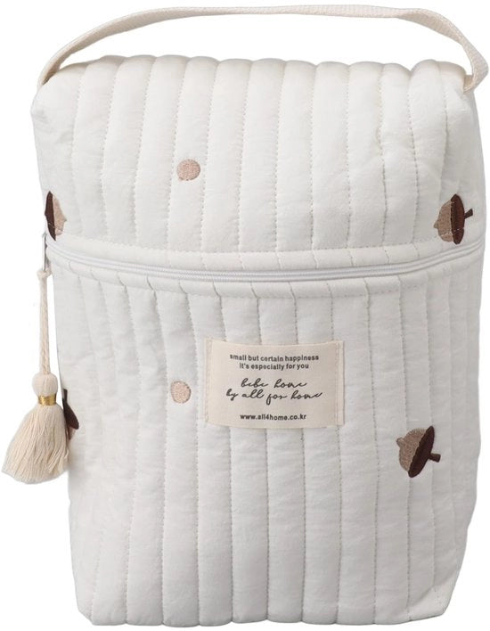 Tas di Organizzazione con Tessuto di Cotone - Luiertas - Borsa a Mano - Cinturino - Progettazione Solida - Presa Comoda - 6 Velocità di Regolazione