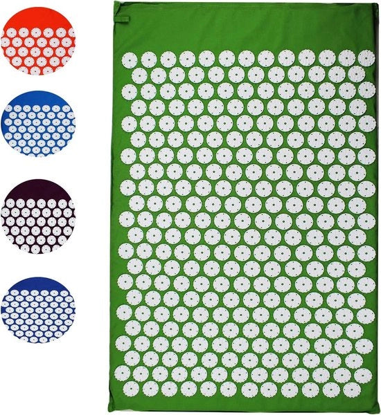 Mat di acupressione 68 x 42 cm - Mat massaggio verde per rilassamento e alleviamento del dolore