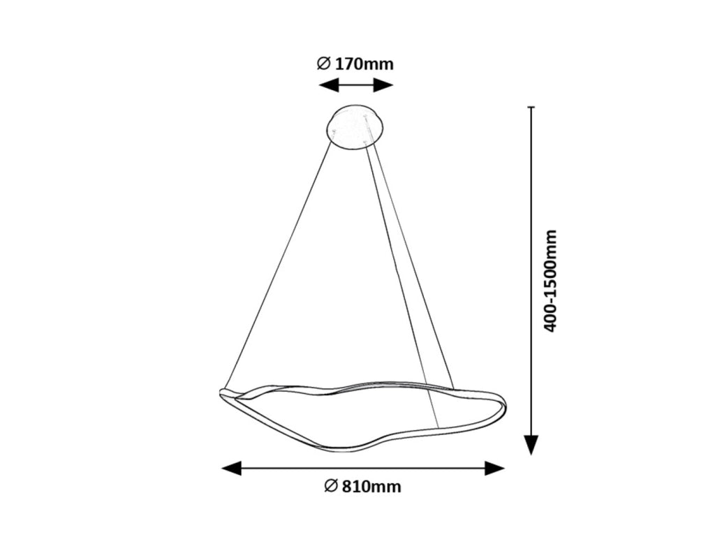 Lampada a sospensione Rabalux Mirossi LED 40W Ø81 nera