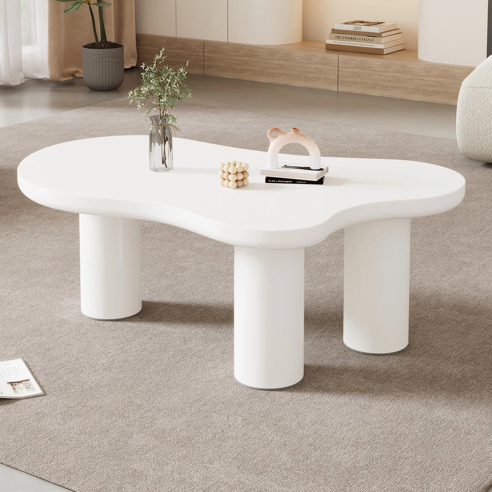 Tavolino da Caff¨¨ Forma Nuvola ¨C MINIMAL ¨C MDF e PVC, 107x66x40.5 cm