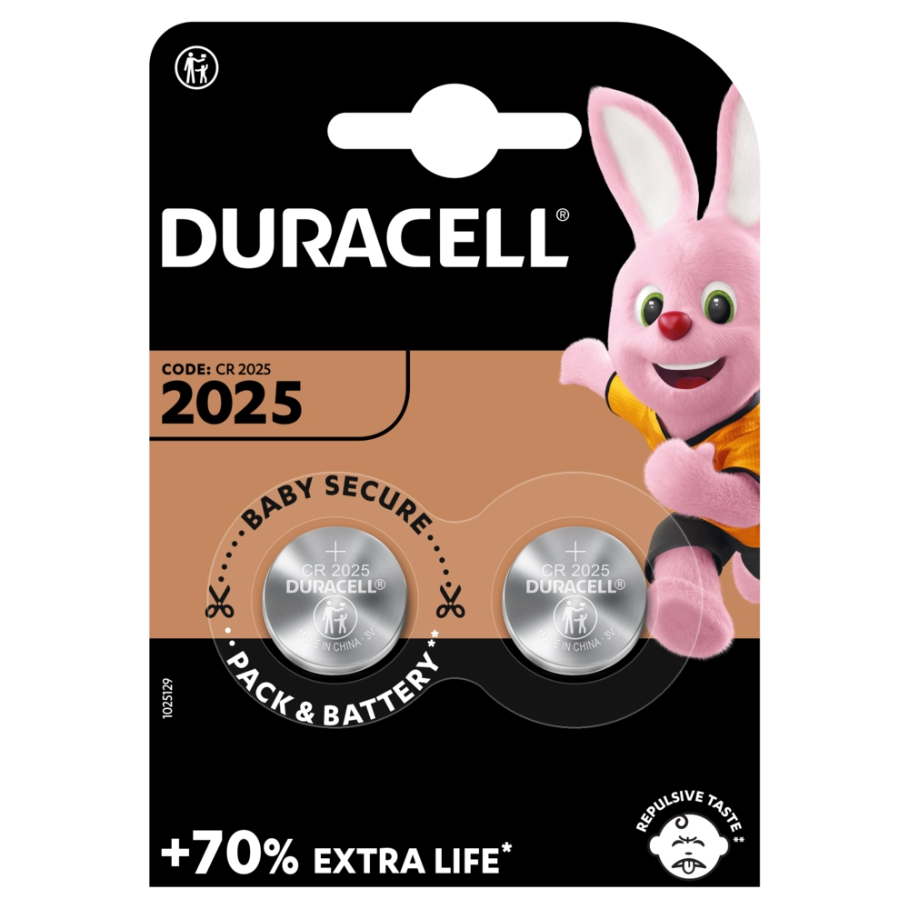PILA A BOTTONE '2025' Blister 2 Pezzi - 10 pezzi- DURACELL