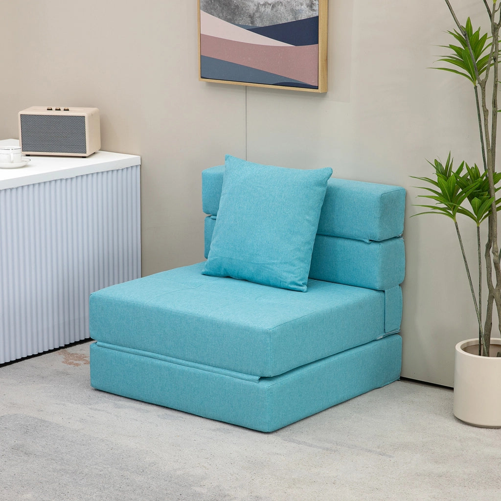 Poltrona letto ¨C Minimal ¨C tessuto blu