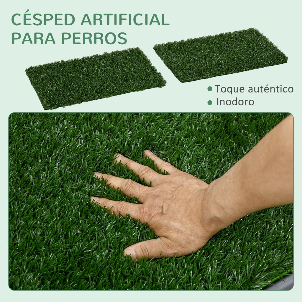 Toilette per Cani con Erba Artificiale ¨C Xylo ¨C Verde 67x41x3,5 cm