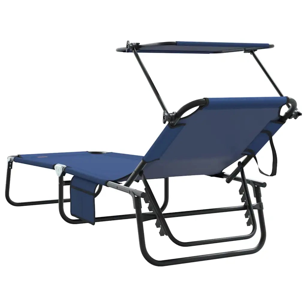 Lettino prendisole pieghevole Blu 190 x 57 x 81 cm Oxford 42003128