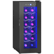 Cantinetta Vino 12 Bottiglie ¨C Xylo ¨C Doppia Refrigerazione Termoelettrica 8-18¡æ Porta Vetro Nero