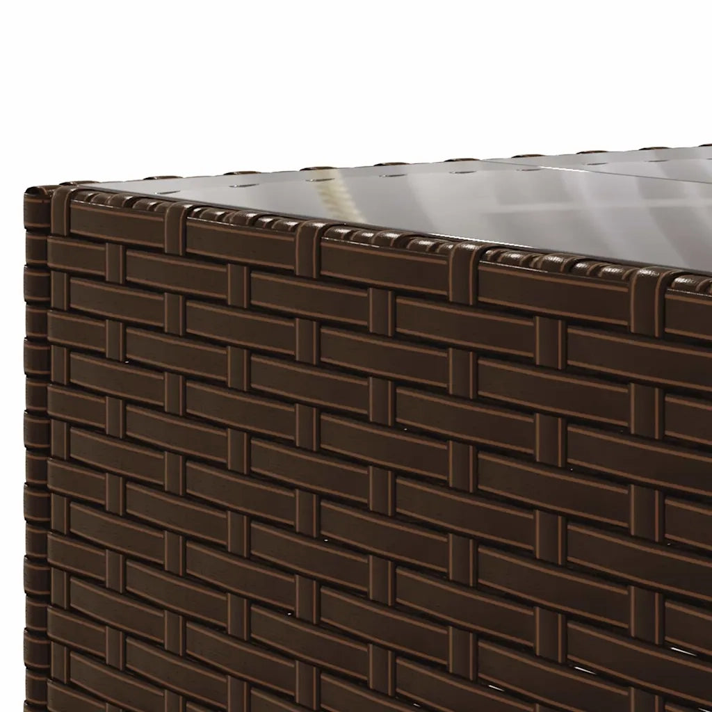 Set Mobili da Giardino 6pz con Cuscini in Polyrattan Marrone 3308134