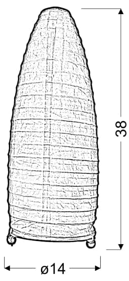 Lampada da tavolo Candellux Papirus legno E14 38cm