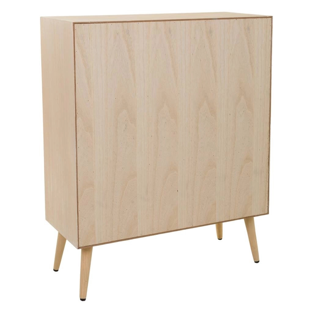 Credenza in MDF e rete, marrone, 80x37x101 cm
