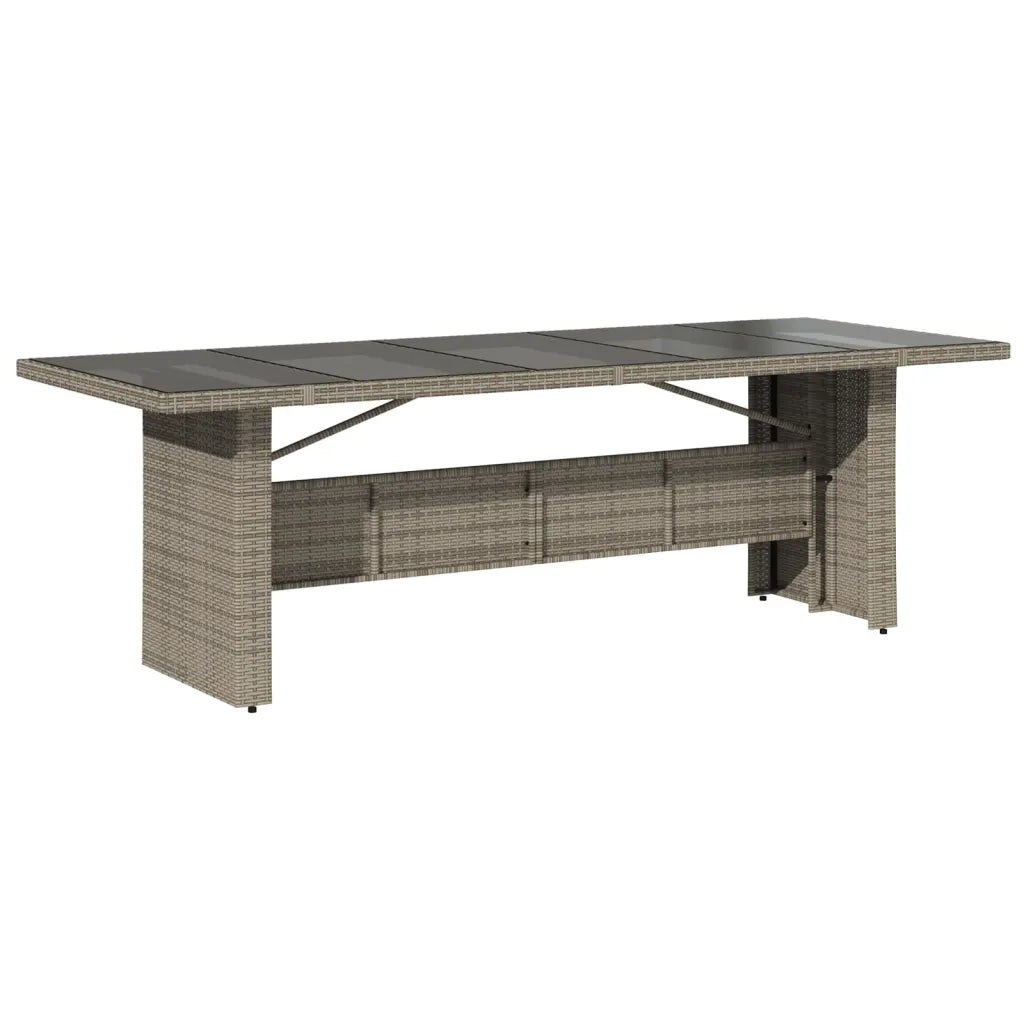 Set Bistrò da Giardino 11 pz con Cuscini in Polyrattan Grigio 3277241
