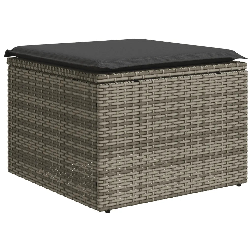 Set Divano da Giardino 6 pz con Cuscini Grigio in Polyrattan 3266550