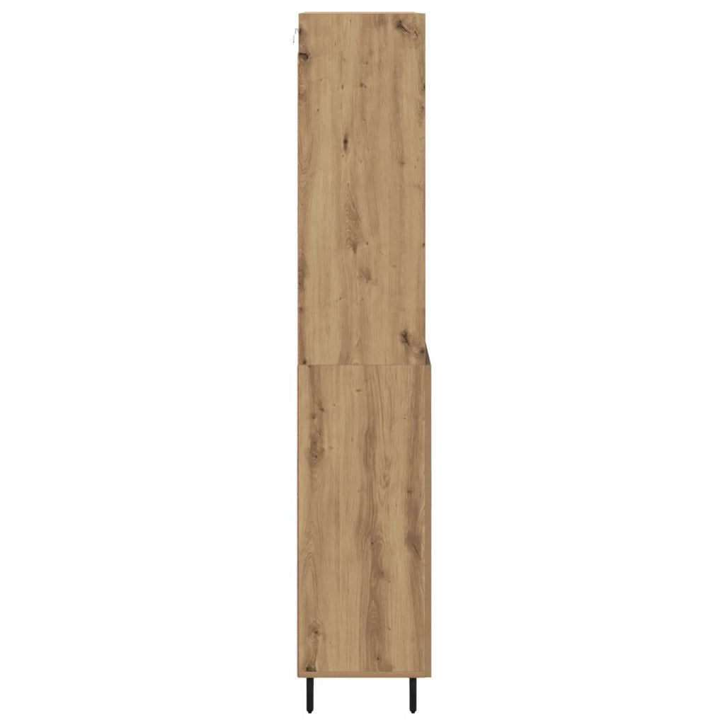 Credenza con Cassetto-Buffet-Armadio da cucina Rovere artigianale 69,5 x 34 x 180 cm 619849