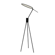 Lampada da terra in acciaio nero