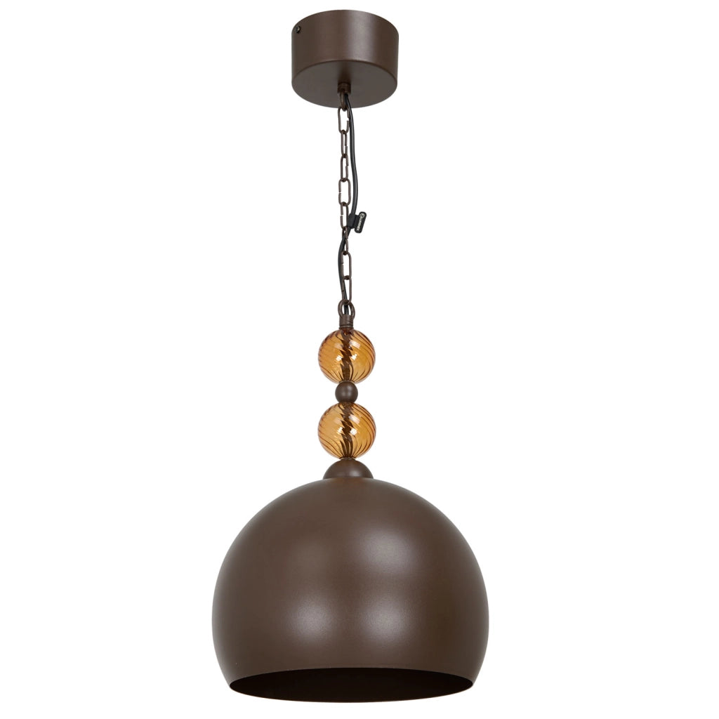 Lampada a sospensione Tobago bronzo ambra 1xE27 Luminex