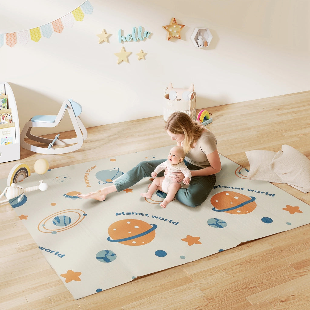Tappeto per Bambini a Tema Spazio ¨C zephmum ¨C Multicolore XPE 196x176x1.5 cm