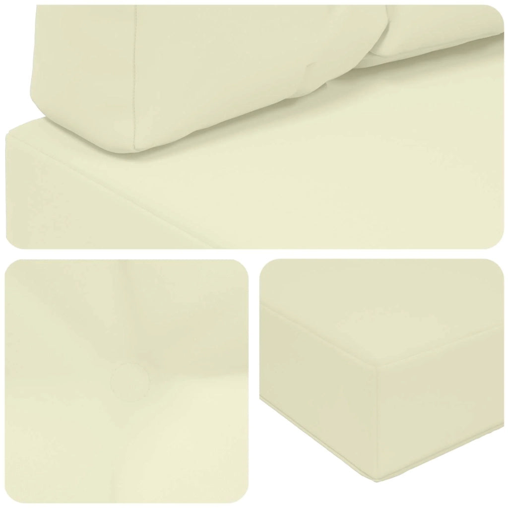 Cuscino per divano da esterno 3 pcs Crema Poliestere 900882