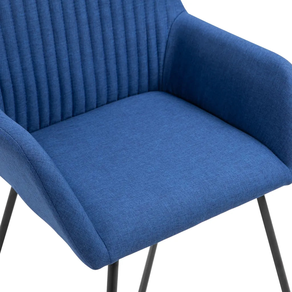 Sedie da Pranzo 2 pz Blu in Tessuto 249811