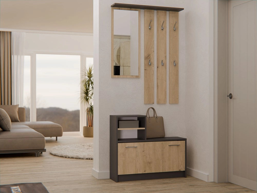 Guardaroba VERA antracite rovere artisan