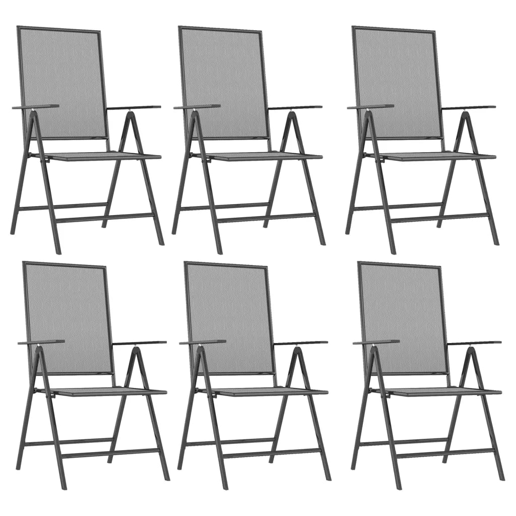 Set da Pranzo da Giardino 7 pz in Acciaio Antracite 3187981
