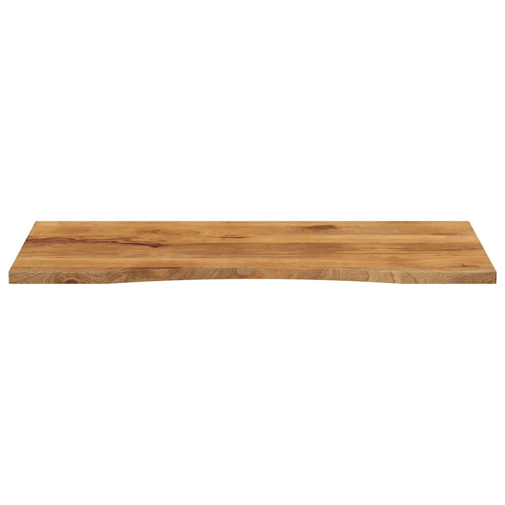 Piano Scrivania con Curva 120x60x2,5cm Massello Grezzo di Mango 370218