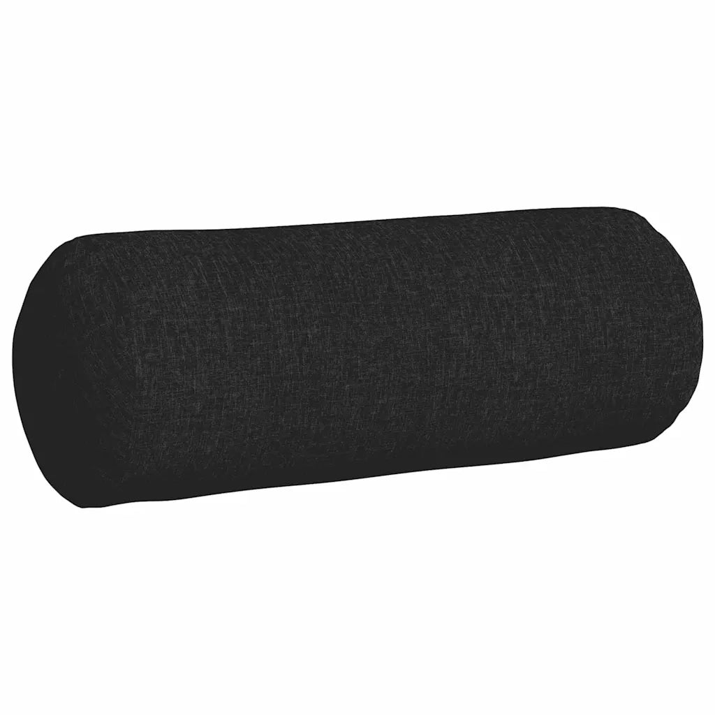 Cuscini a rullo 2 pcs Nero Ø 25 x 70 cm Tessuto 42014313