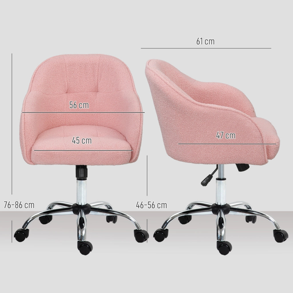 Poltrona da ufficio ergonomica regolabile ¨C zephmum ¨C imbottita rosa