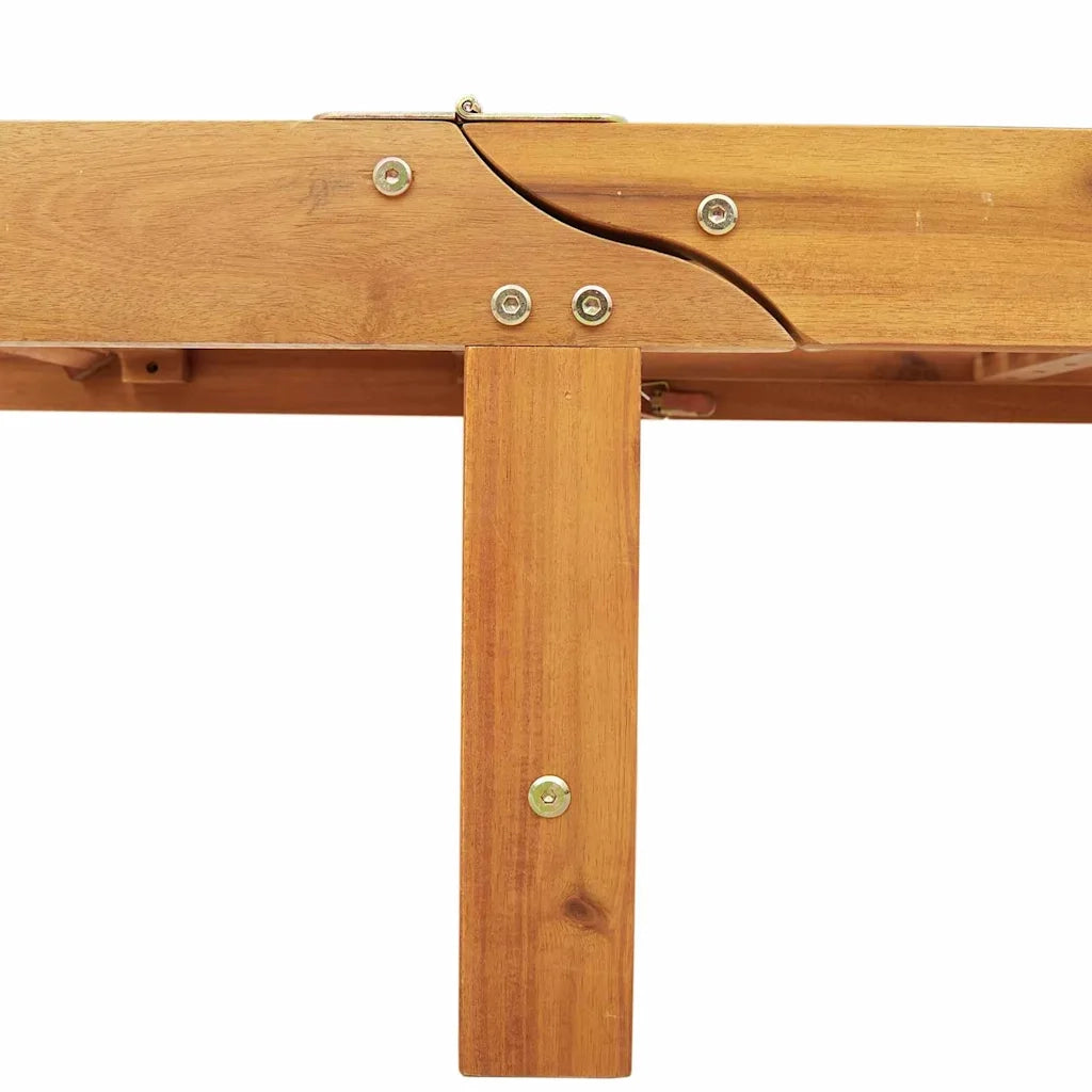 Lettino da sole Marrone e Crema 199 x 63 x 85 cm 4105535