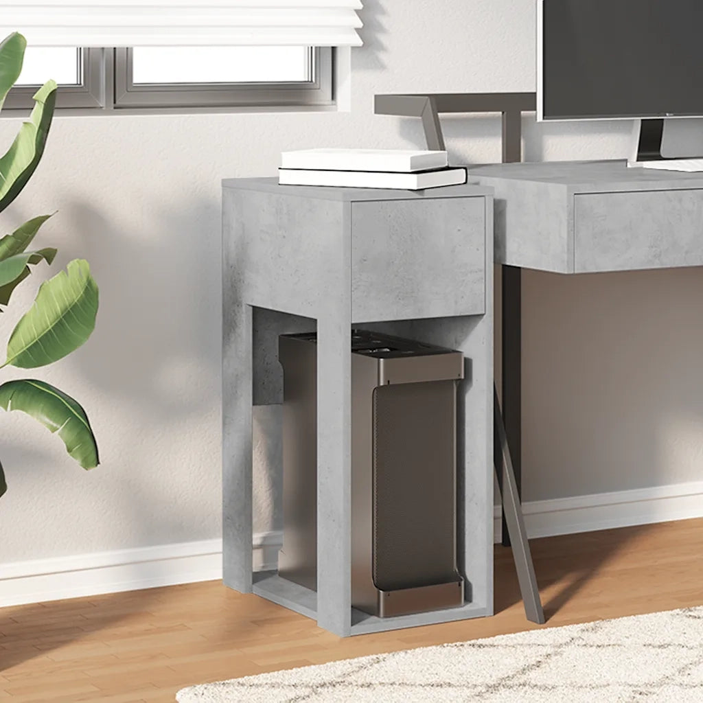 Supporto per Computer a Torre con Cassetto Grigio 30x44x74 cm 858734