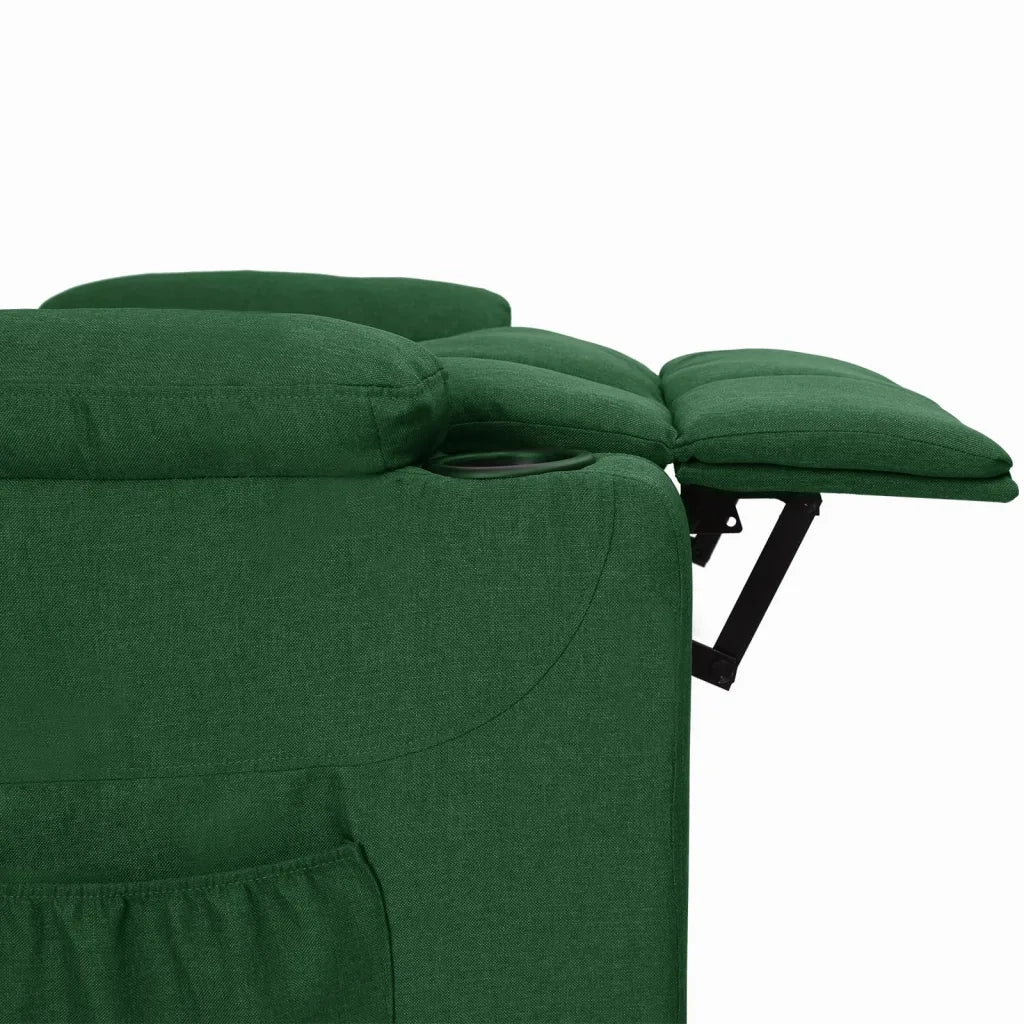Poltrona | Sedia Relax Reclinabile in Tessuto Verde Scuro