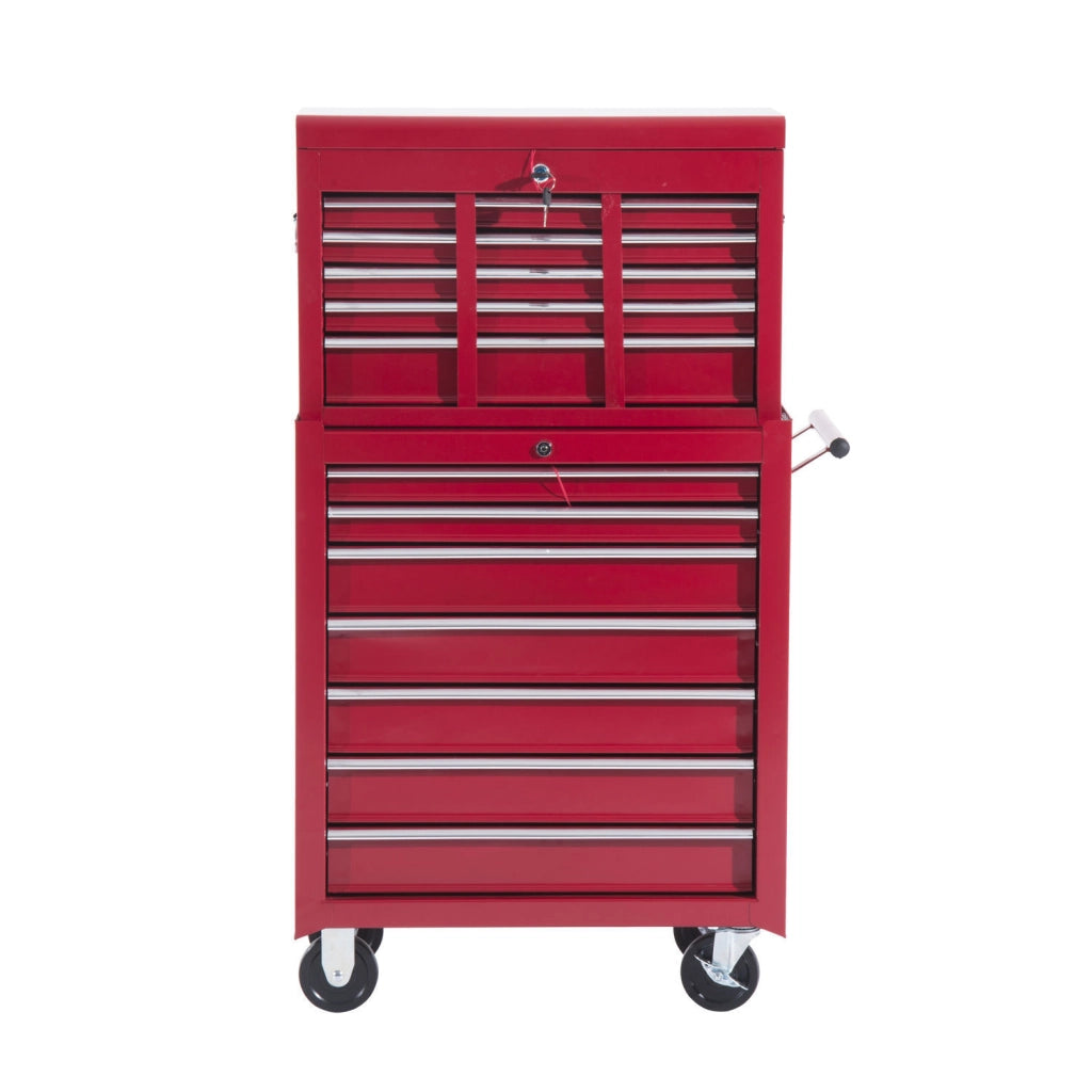 Carrello porta attrezzi ¨C Zephmum ¨C Rosso con cassetti e serratura