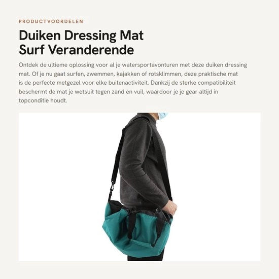 Mat di protezione per wetsuit compatibile con materiali resistenti - Mat di protezione per surf e cambiamento - Impermeabile - Tessuto oxford - Ideale per viaggi - Protegge il wetsuit - Mat di cambio abbigliamento