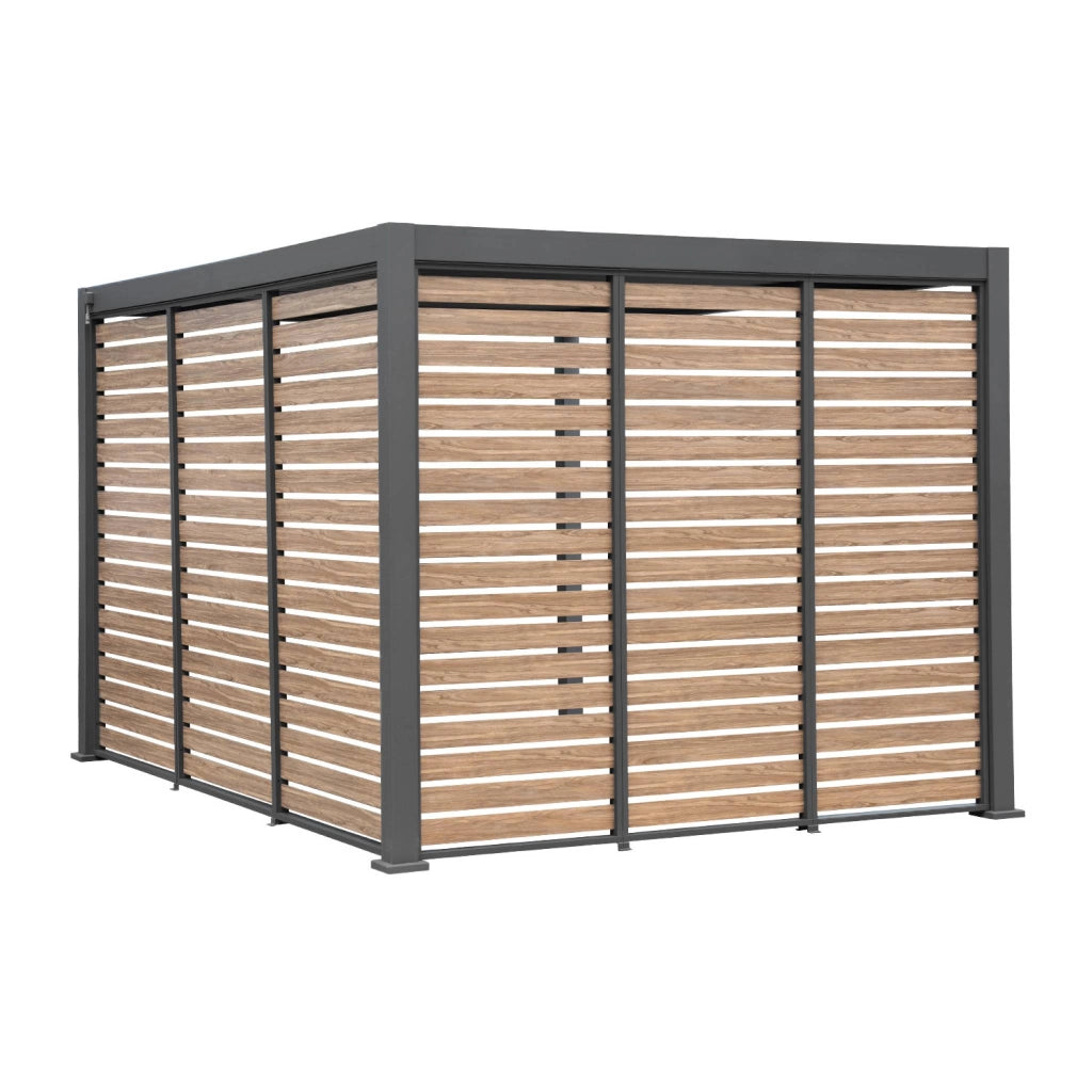 Persiana 1m in alluminio effetto legno per pergola triomphe, antracite