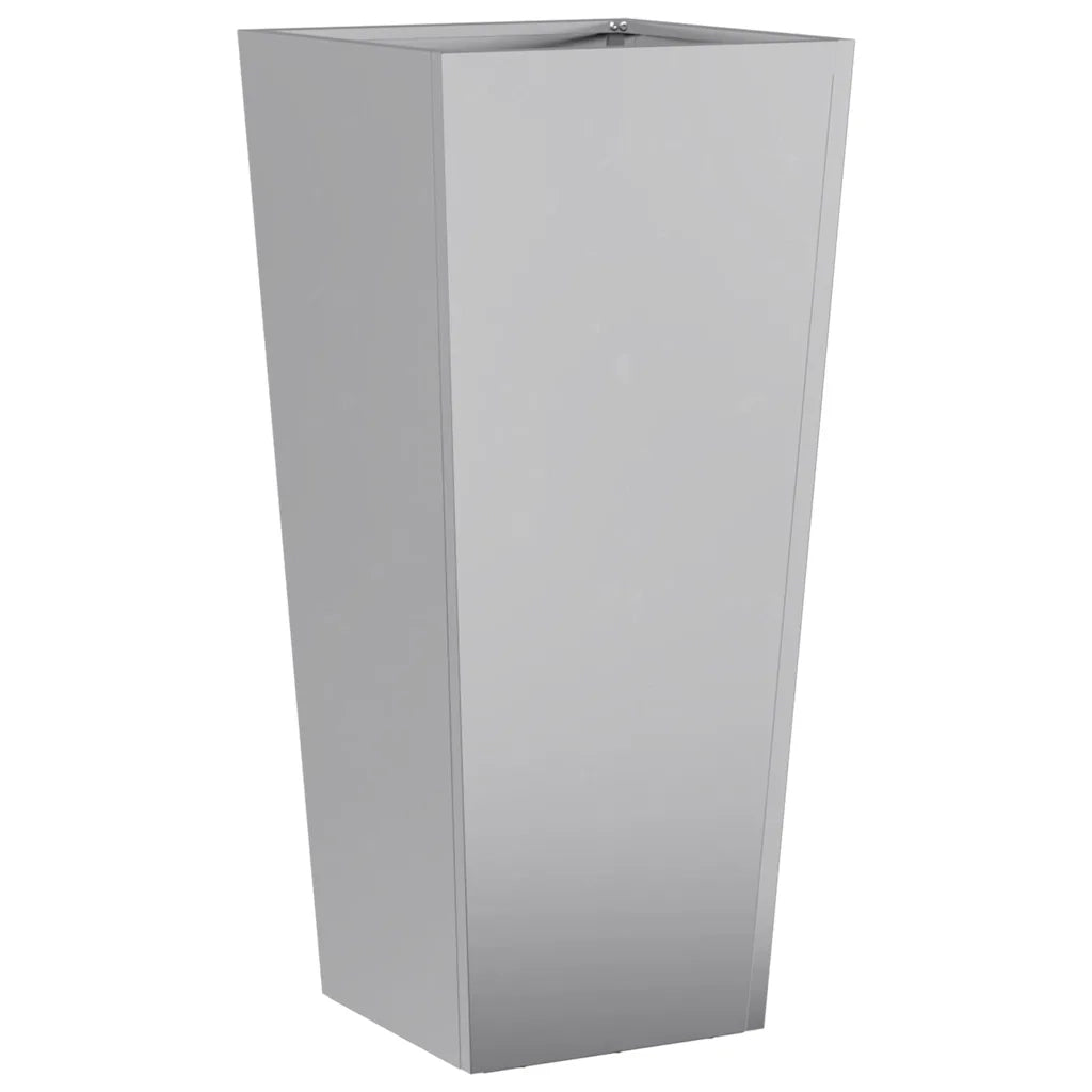 2 pz Fioriere | Cassetta per fiori | Vaso da Giardino 35x35x75 cm in Acciaio Zincato