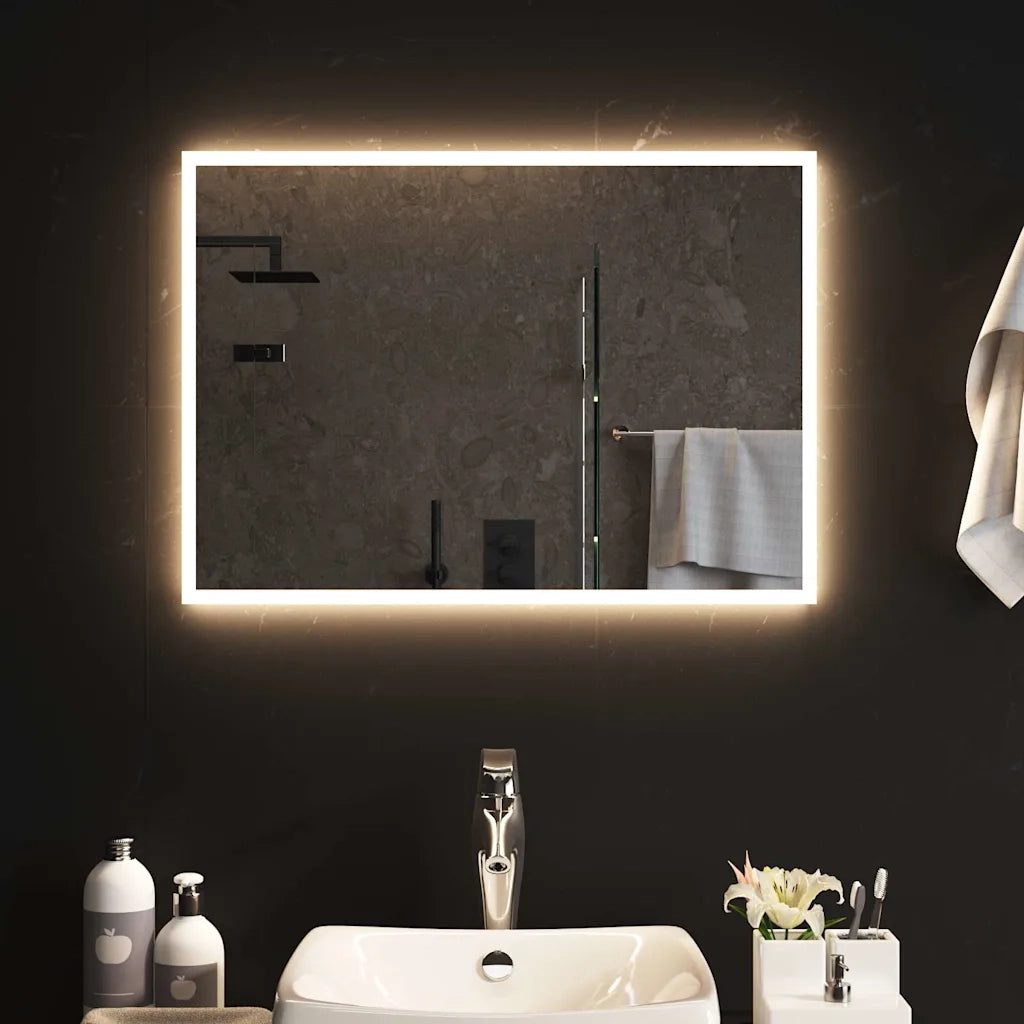 Specchio da Bagno con Luci LED 70x50 cm 151765