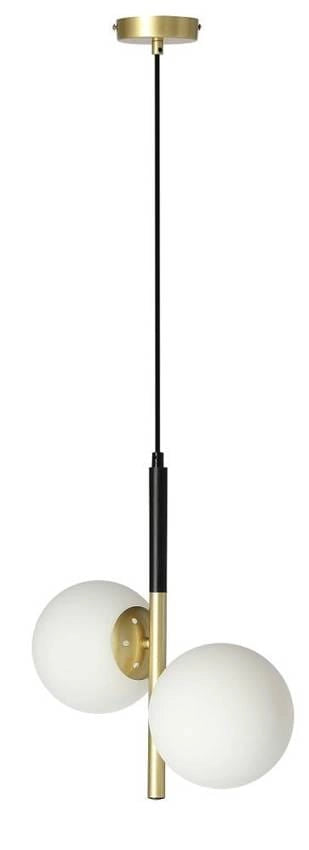 Lampada a sospensione Candellux Duo nero oro 2xE14