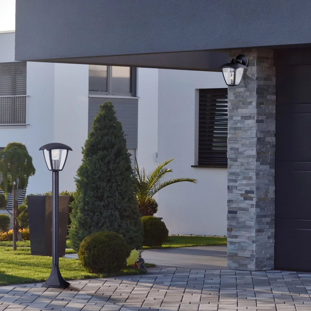 Applique esterna nera opaca E27 IP44 Polux IGMA 311870