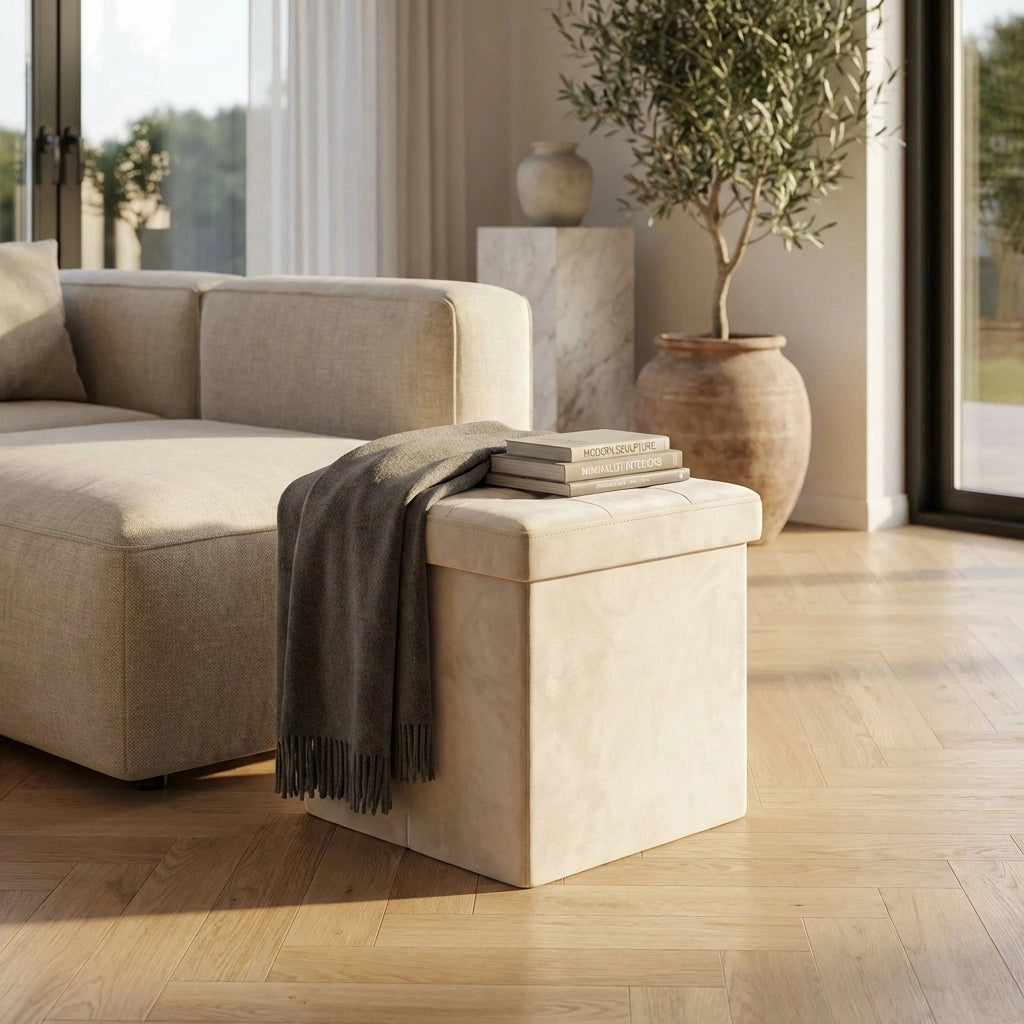 Pouf contenitore in velluto - VELVET