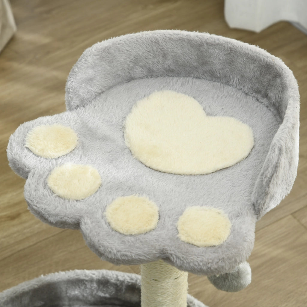 Lettino per Gatti con Tiragraffi ¨C zephmum ¨C Grigio Chiaro 41x41x44 cm