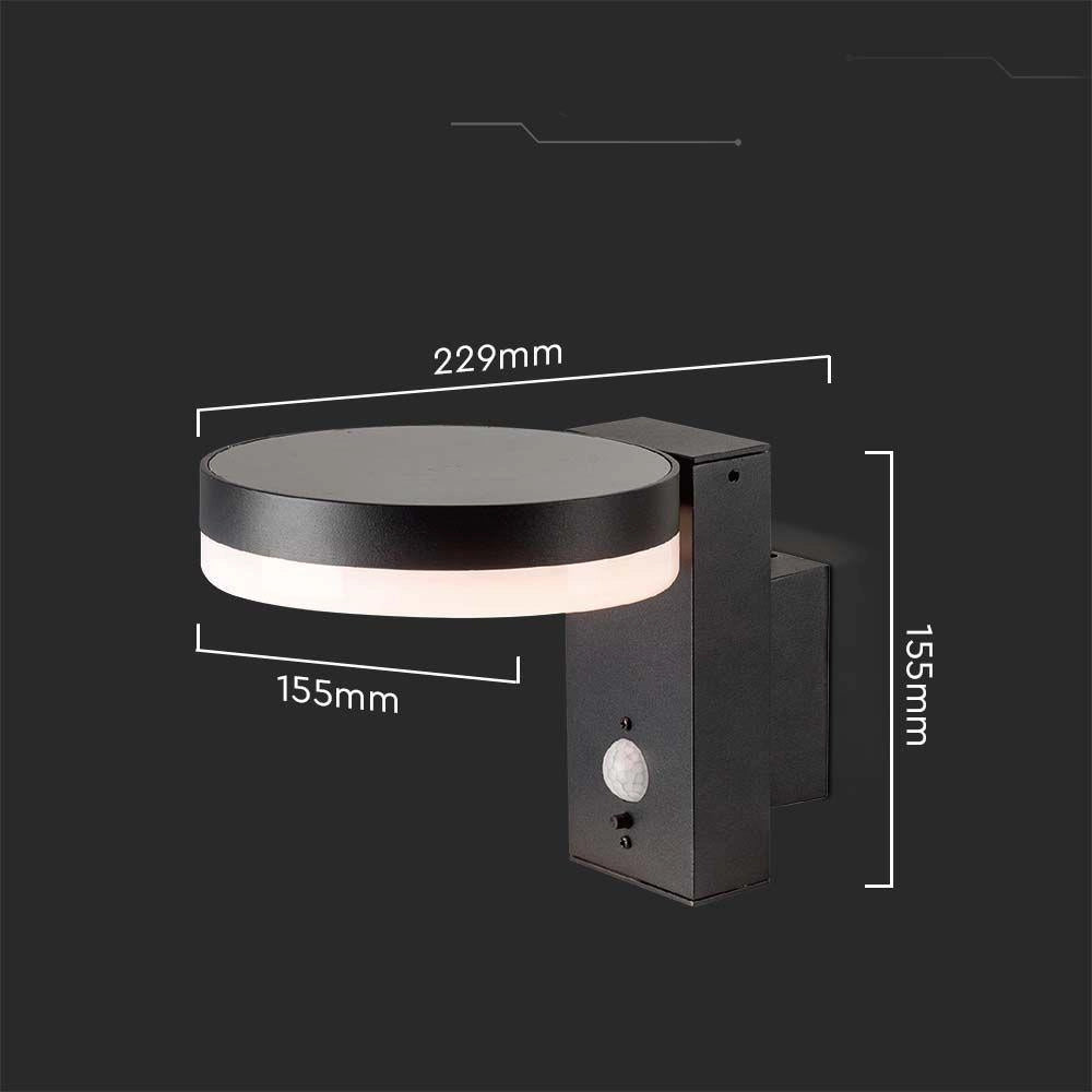 Applique solare esterna 5,5W 220lm 3000K sensore V-TAC