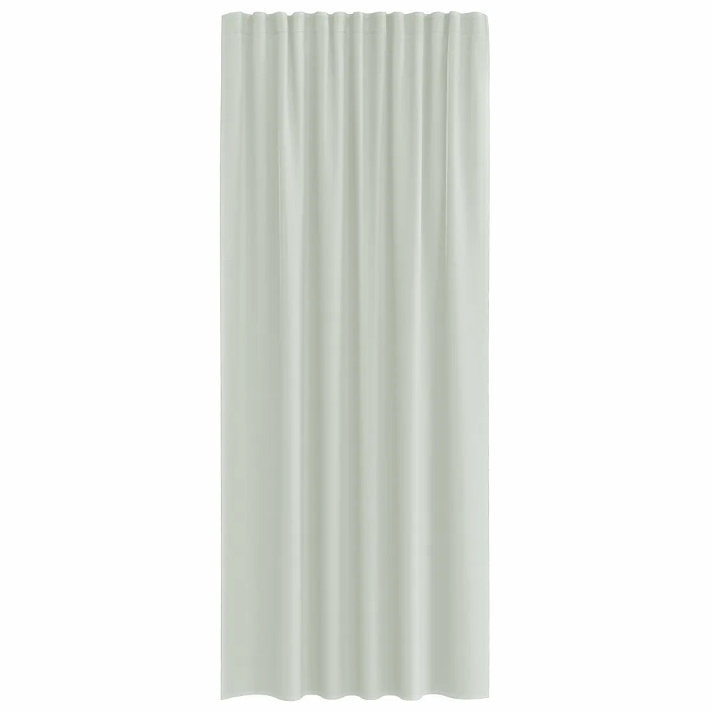 Tende in Voile con Tasche per Aste 2 pz Grigio Chiaro 4102208