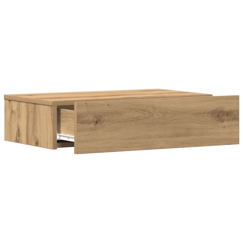 Comodino | Armadio da Notte | Mobiletto da notte Rovere Artigianale 60x35 cm in Legno Multistrato