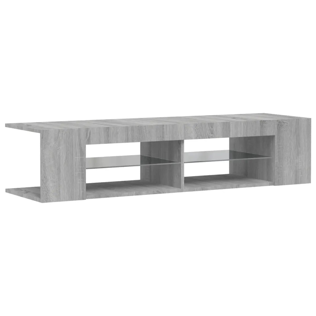 Mobile Porta TV con Luci LED-Mobile per TV-Credenza TV Grigio Sonoma 135x39x30 cm