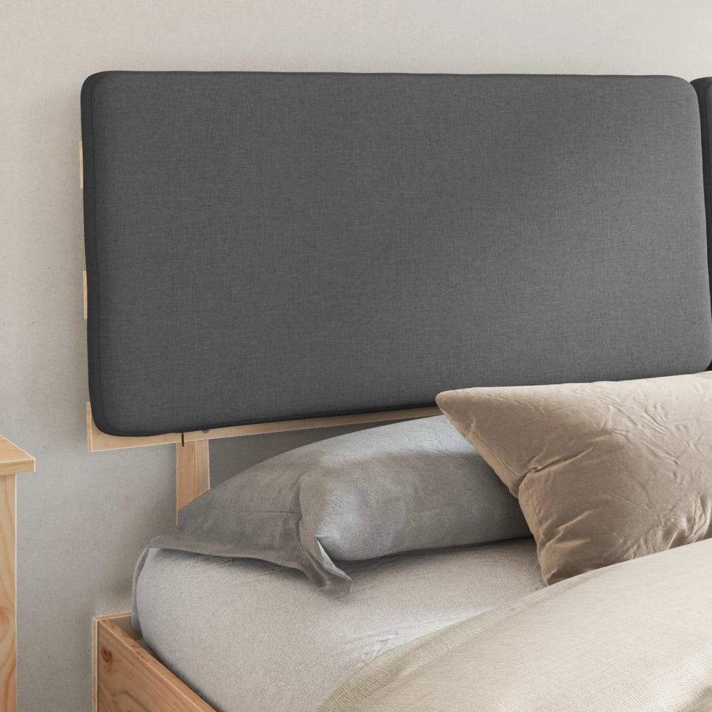 Letto con Testiera Rivestita-Struttura Letto con Testiera Grigio scuro 180 x 200 cm 328956